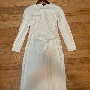 Elegant Massimo Dutti Beige Sweater Dress with Knotted Belt